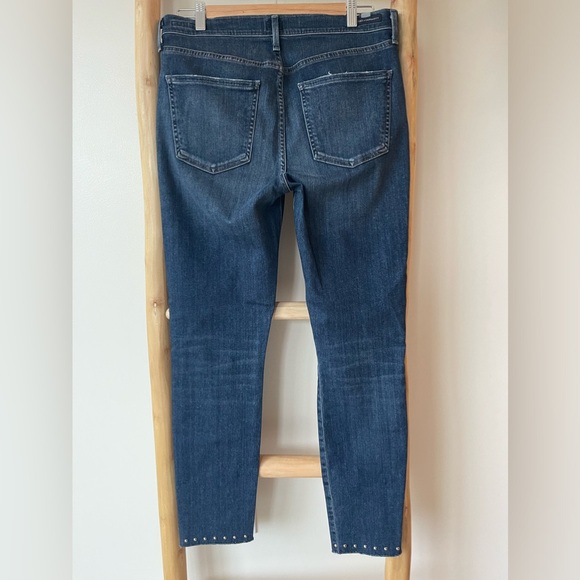 Citizens of Humanity Rocket High Rise Skinny Ankle Split Hem Studded Ventana 30 - Picture 10 of 13